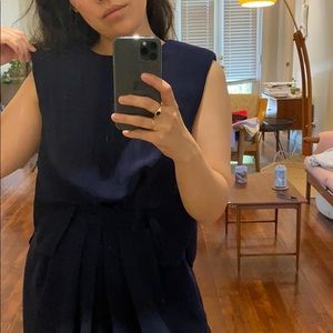 Padded shoulder Rachel comey navy dress